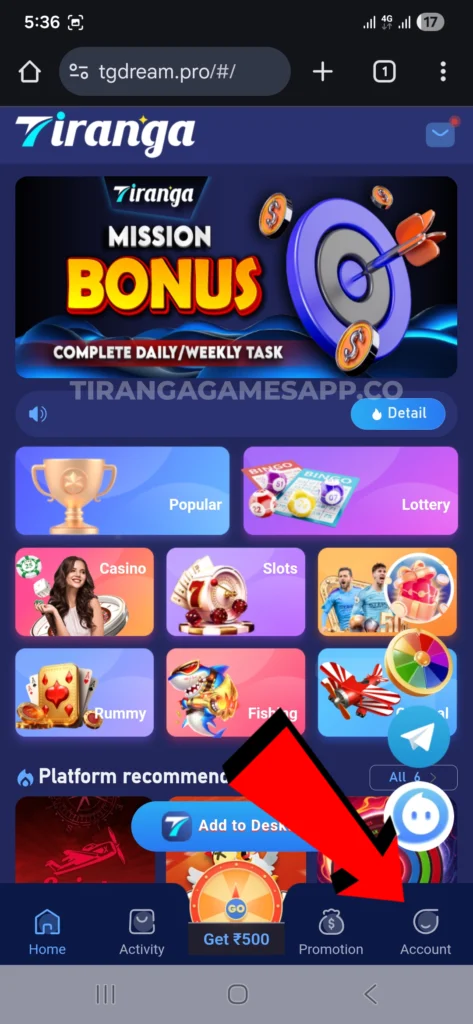 tiranga-account-button